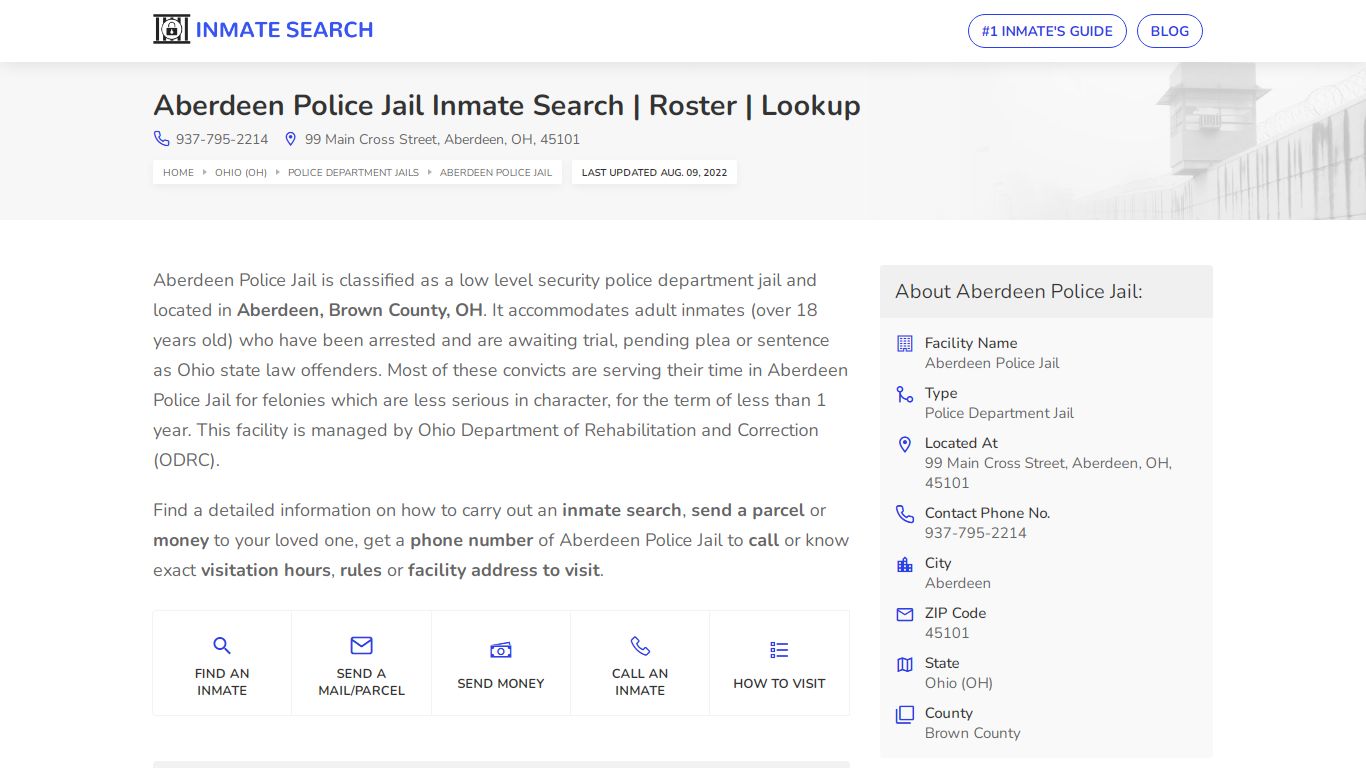 Aberdeen Police Jail Inmate Search | Roster | Lookup